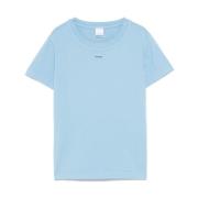 Lichtblauwe Crew Neck T-shirts Pinko , Blue , Dames