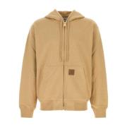 Hooded Eldon Sweat Jacket in Beige Carhartt Wip , Brown , Heren