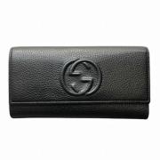 Pre-owned Leather wallets Gucci Vintage , Black , Dames