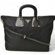 Pre-owned Leather handbags Prada Vintage , Black , Unisex