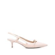 Beige Slingback Platte Schoenen Rubberen Zool Pinko , Beige , Dames