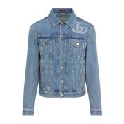 Blauwe Jas voor Modieuze Mannen Gucci , Blue , Heren