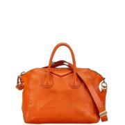 Pre-owned Leather handbags Givenchy Pre-owned , Orange , Dames