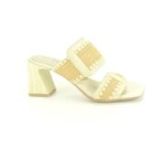 Beige Raffia Muil Sandalen Hispanitas , Beige , Dames