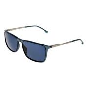 Blauwe herenzonnebril Rechthoekige stijl Hugo Boss , Blue , Heren