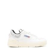 Witte Chunky Sole Sneakers met Logo Patch Autry , White , Dames