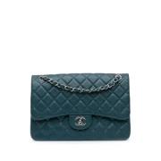 Pre-owned Leather chanel-bags Chanel Vintage , Blue , Dames