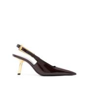 Bruine Barefoot Vernice Salon Hakken Saint Laurent , Brown , Dames