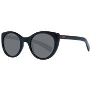 Zwarte Unisex Zonnebril Gepolariseerd Rond Frame Ermenegildo Zegna , B...