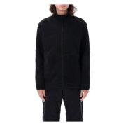 Zwarte Double Face Fleece Jas Snow Peak , Black , Heren