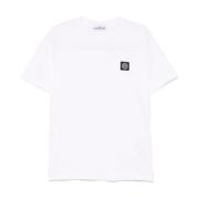 Witte T-shirt & Polo Ss25 Stone Island , White , Heren