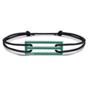 Groene gelakte koord armband 2,5g Le Gramme , Black , Unisex