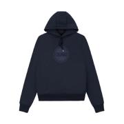 Blauwe hoodie met 3D-logo print Colmar , Blue , Heren