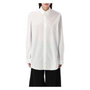 Witte Katoenen Overhemd Oversized Elegant Moncler , White , Dames