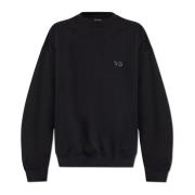 Sweatshirt met bedrukt logo Y-3 , Black , Heren