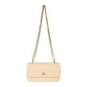 Mini Flap Tas met Kira Ontwerp Tory Burch , Beige , Dames