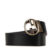 Pre-owned Leather belts Gucci Vintage , Black , Dames