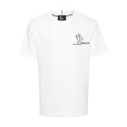 Wit Jersey Crew Neck T-shirt Moncler , White , Heren