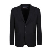 Zwarte Blazer met Reverskraag Herno , Black , Heren