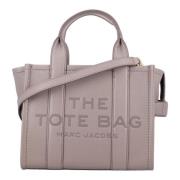 Gestructureerde Leren Mini Tote Tas Marc Jacobs , Gray , Dames