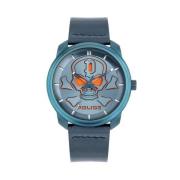 Blauw Leren Analoog Kwarts Herenhorloge Police , Blue , Heren