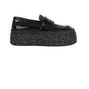 Platform Loafers AGL , Black , Dames