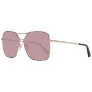 Roségoud Vrouwen Zonnebril Rechthoekig Gespiegeld Paars WEB Eyewear , ...