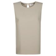 Elegante Zijden Blouse P.a.r.o.s.h. , Beige , Dames