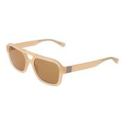 Beige Unisex Zonnebril Pilotstijl Guess , Beige , Unisex