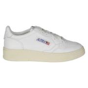 Lage Leren Sneakers Autry , White , Dames