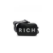 Zwart en wit leren handtas Rwa24142Bo John Richmond , Black , Dames