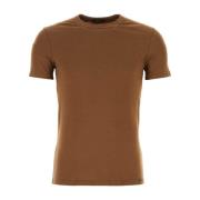 Stretch Katoen T-Shirt Tom Ford , Brown , Heren