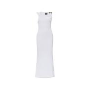 Geribbelde bandjurk Versace Jeans Couture , White , Dames