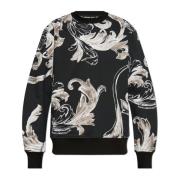 Sweatshirt met Outline Barocco print Versace Jeans Couture , Black , H...