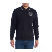 Lange mouw poloshirt La Martina , Black , Heren