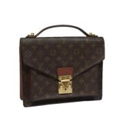 Pre-owned Canvas handbags Louis Vuitton Vintage , Brown , Dames