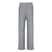 Grijze Geplooide Broek met Geschulpte Zoom Lanvin , Gray , Dames