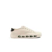 Witte Gripshot Textiel Sneakers Lacoste , Beige , Heren