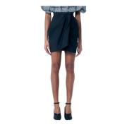 Gedrapeerde Mini Rok Vivienne Westwood , Black , Dames