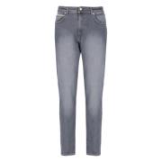 Grijze Katoenen Jeans met Riemlussen Briglia , Gray , Heren