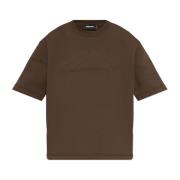 T-shirt met logo Dsquared2 , Brown , Heren