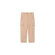 Cargo Gabardine Katoenen Broek Twinset , Beige , Dames