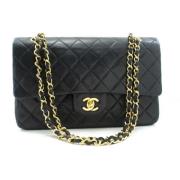 Pre-owned Leather shoulder-bags Chanel Vintage , Black , Dames