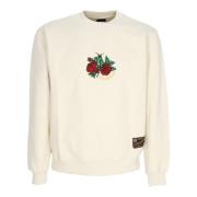 Bone Man Crewneck Sweater Geborduurd Katoen Propaganda , White , Heren