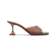 Glas Slipper PVC Schoen Amina Muaddi , Brown , Dames