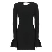 Zwarte Viscose Jurk met Cut Out Rotate Birger Christensen , Black , Da...