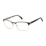 Gouden Metalen Frames met Zwarte Wijzerplaat Eyewear by David Beckham ...