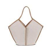 Beige Tote Tas met Afneembare Pouch Hereu , Beige , Dames