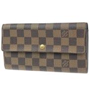 Pre-owned Canvas wallets Louis Vuitton Vintage , Brown , Dames