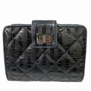 Pre-owned Leather wallets Chanel Vintage , Black , Dames